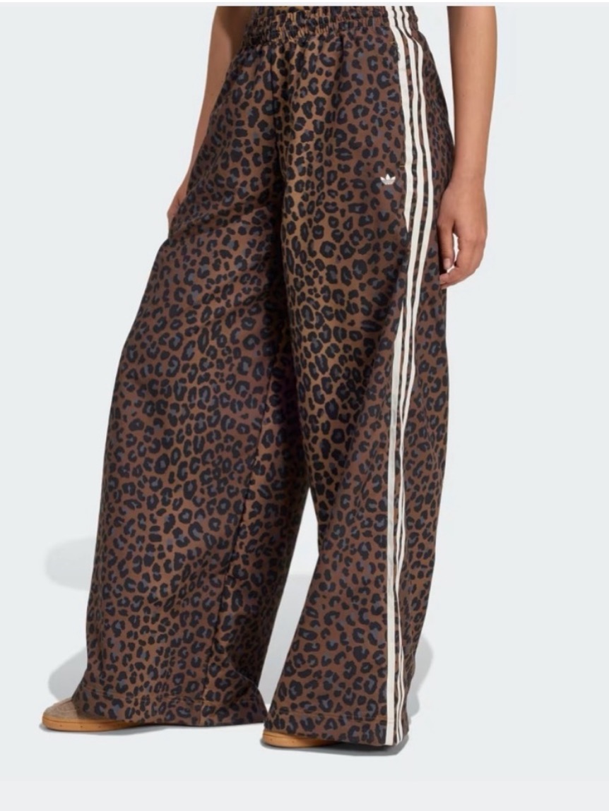 Sold Out @ Stores Adidas Leopard Print Wide-Leg Pants